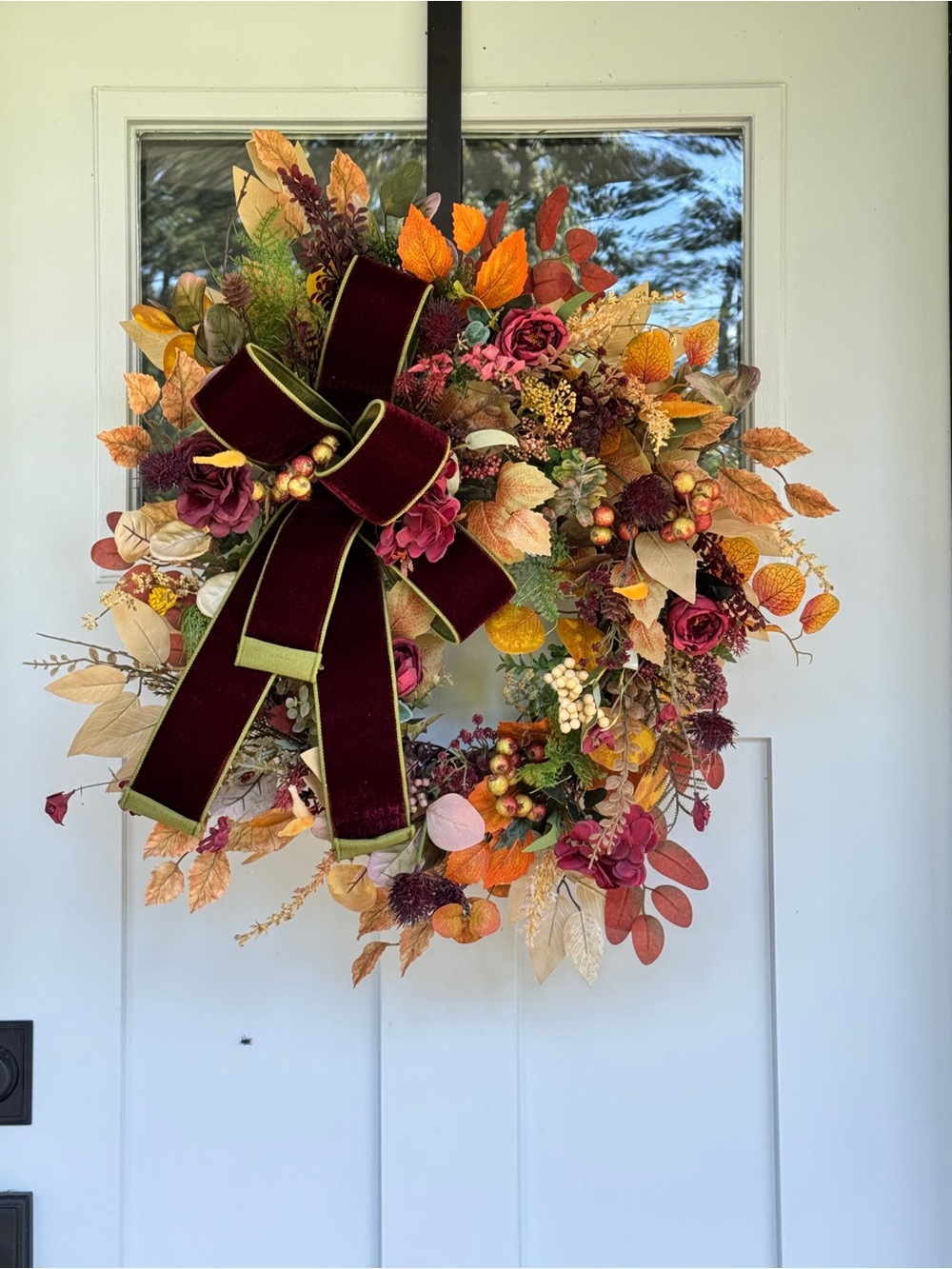 Burgundy Velvet & Autumn Wreath - Picture 8 of 8
